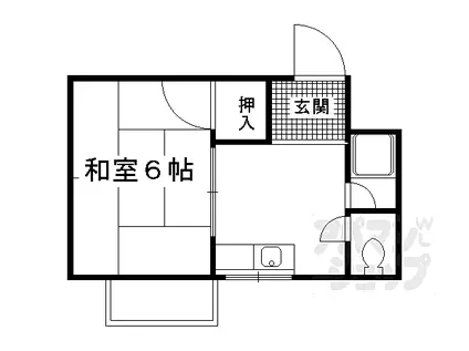 マンション皆栄(1K/1階)の間取り写真