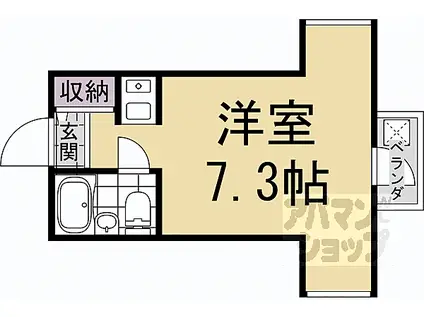 MEW HOUSE桃山(ワンルーム/3階)の間取り写真