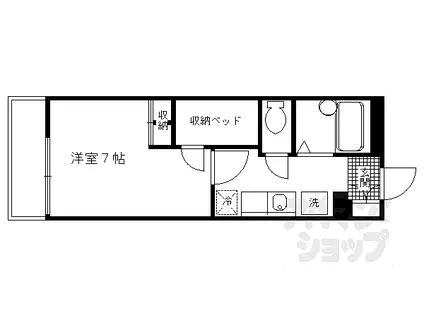レオパレスOKANISHI(1K/3階)の間取り写真