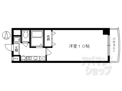 HIROMOMOYAMA(1K/3階)の間取り写真
