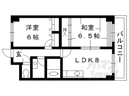 サンモール松本(2DK/3階)の間取り写真
