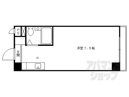 吉岡マンション(1K/3階)の間取り写真