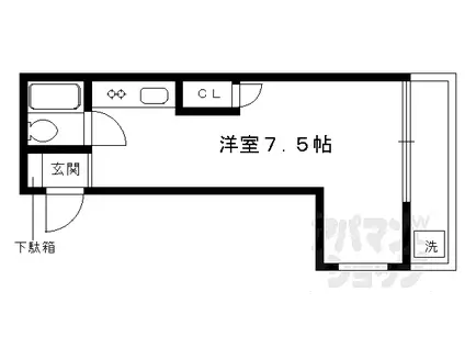 コーポ平塚(1K/2階)の間取り写真