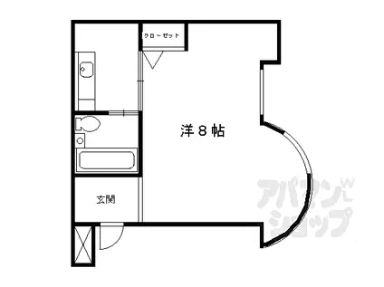 ルモンド16(1K/2階)の間取り写真