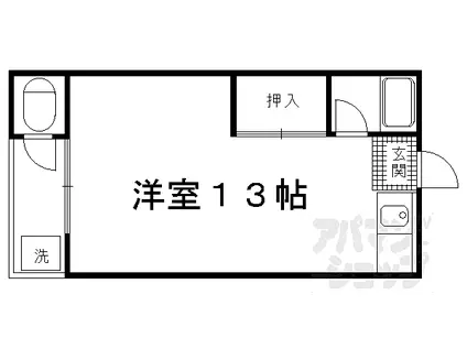 中島町マンション(ワンルーム/1階)の間取り写真