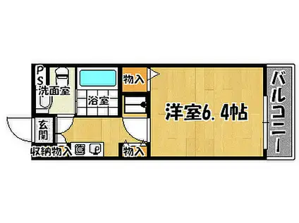 N-CUBE MINAMIBEFU(1K/3階)の間取り写真