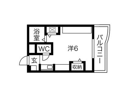 オリエンタルマンションI(ワンルーム/3階)の間取り写真