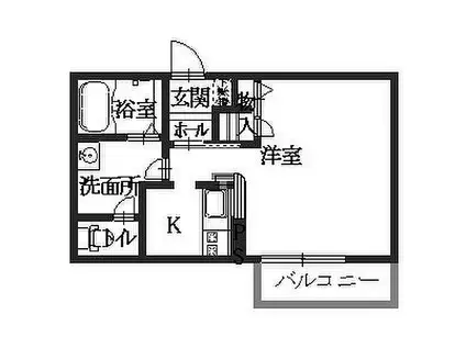 シャーメゾンM(1K/2階)の間取り写真