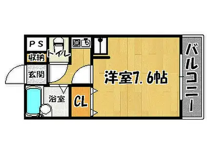 コミュニス西神戸(1K/1階)の間取り写真