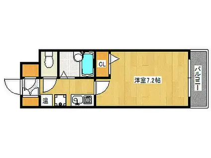 ワコーレ六甲アーベイン(1K/4階)の間取り写真