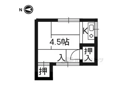 牧定荘(ワンルーム/1階)の間取り写真