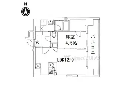 ベラジオ雅び京都河原町(1LDK/3階)の間取り写真