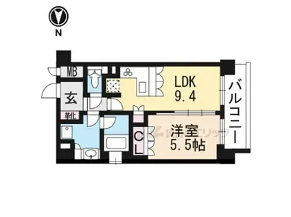 リーガル京都堀川中立売(1LDK/5階)の間取り写真