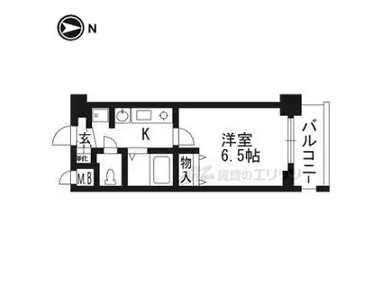 プレサンス京都三条大橋雅殿(1K/6階)の間取り写真