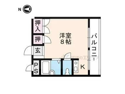 メゾン竹田(ワンルーム/2階)の間取り写真