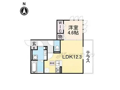 JR奈良線 六地蔵駅(ＪＲ) 徒歩6分 3階建 新築(1LDK/1階)の間取り写真
