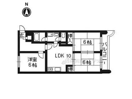 べアーレ芳樹(3LDK/4階)の間取り写真