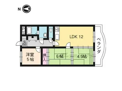 イースタン尊上院(3LDK/3階)の間取り写真