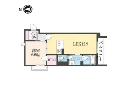 シャーメゾン惣(1LDK/4階)の間取り写真
