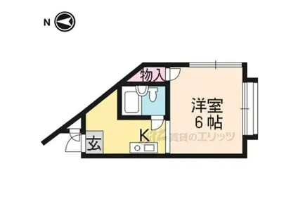 アフターベース桂西(ワンルーム/2階)の間取り写真