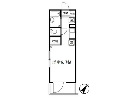 LYNX赤塚新町(ワンルーム/2階)の間取り写真