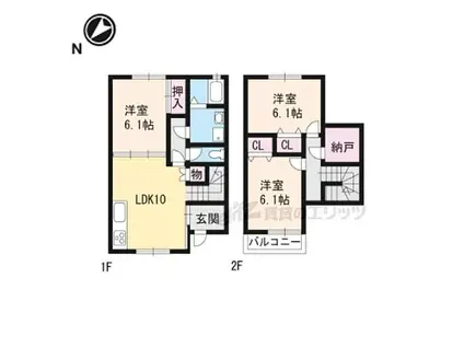 さくら160Ａ棟(3LDK)の間取り写真