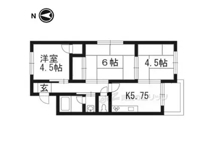 ロハスコート瀬田(3DK/1階)の間取り写真