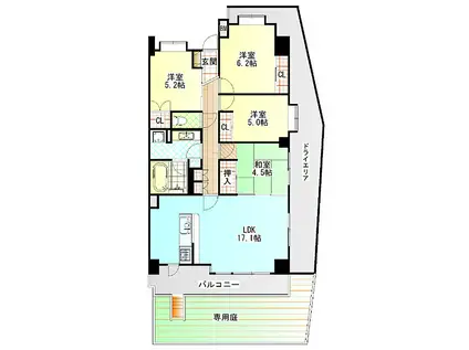 グランシャルム小田原城山(4LDK/3階)の間取り写真