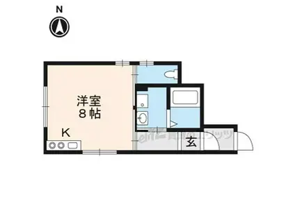 レジデンス伏見稲荷II(ワンルーム/1階)の間取り写真