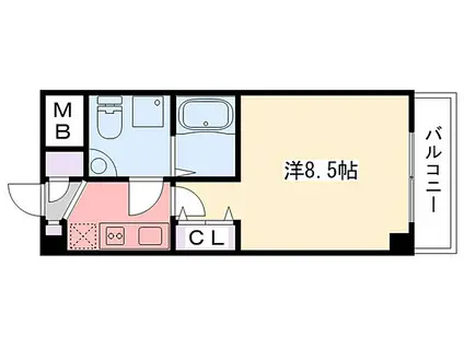 セレニテ甲子園(1K/4階)の間取り写真