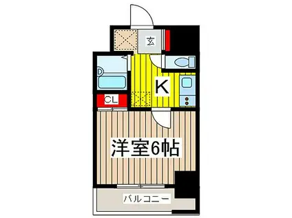 アクシーズタワー川口幸町II(1K/8階)の間取り写真