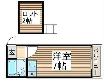エステ-ト西川口I(ワンルーム/1階)の間取り写真