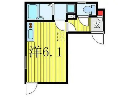 ヒルズ北千住(ワンルーム/2階)の間取り写真