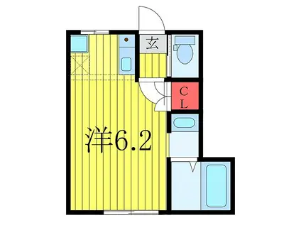 ALBA CASA大山幸町(ワンルーム/1階)の間取り写真