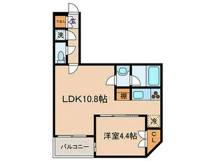 ビバリーホームズ吉祥寺(1LDK/2階)の間取り写真