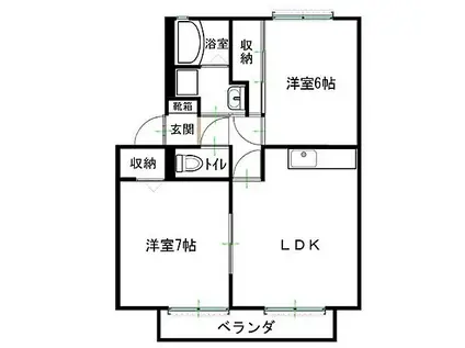 メゾン本山2号地(2LDK/1階)の間取り写真