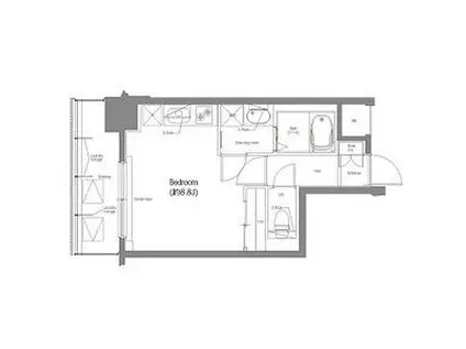 コンフォリア東池袋(ワンルーム/8階)の間取り写真