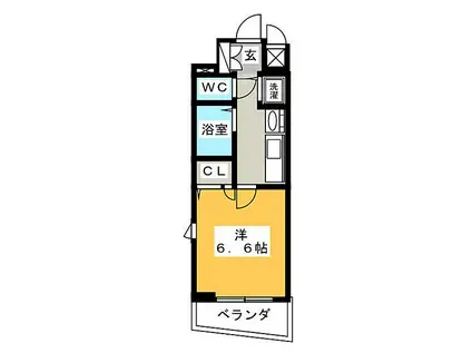 プレサンス大須観音駅前サクシード(1K/2階)の間取り写真