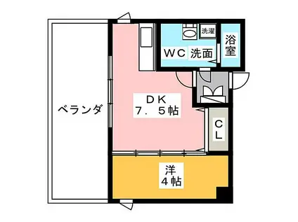 MSマンション(1DK/11階)の間取り写真