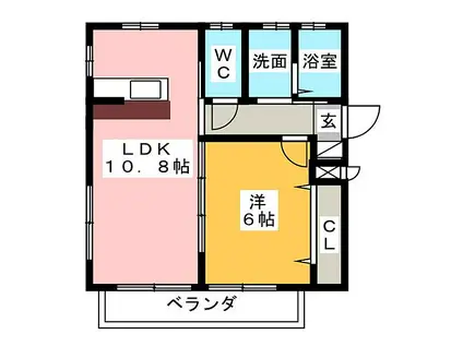 メゾン西大須(1LDK/4階)の間取り写真