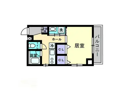 スタシオン電車みち(1K/3階)の間取り写真