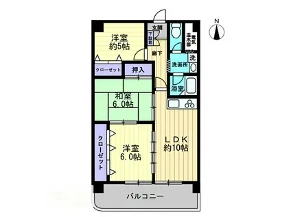 クリスタルパレス(3LDK/3階)の間取り写真