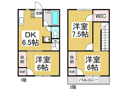 パルデンスみやき(3DK)の間取り写真