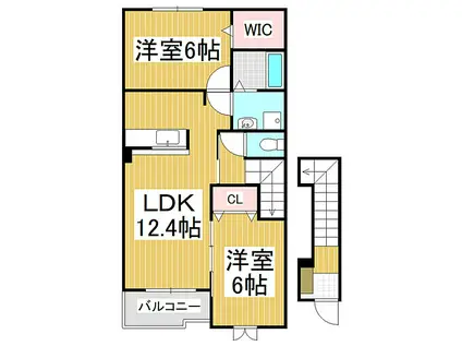 JR飯田線 沢駅 徒歩32分 2階建 築16年(2LDK/2階)の間取り写真