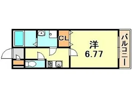 山陽電鉄本線 東垂水駅 徒歩7分 3階建 築4年(1K/2階)の間取り写真