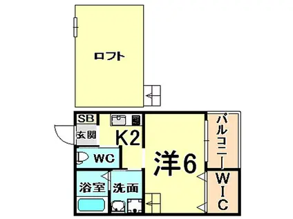 阪神本線 杭瀬駅 徒歩12分 2階建 築11年(ワンルーム/2階)の間取り写真