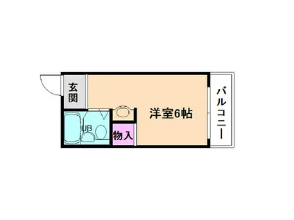 JR東海道・山陽本線 塚本駅 徒歩4分 3階建 築37年(ワンルーム/1階)の間取り写真