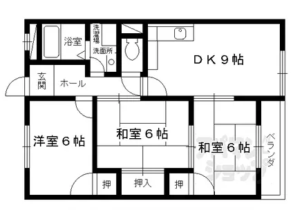 ハイグレード鶏新(3LDK/3階)の間取り写真