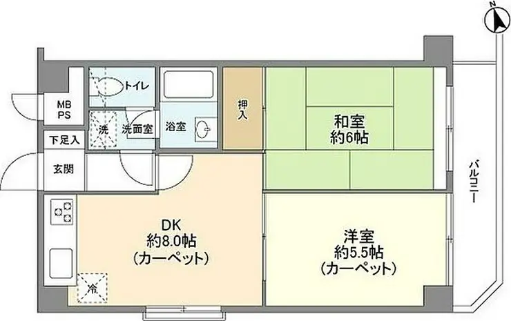 ダイアパレス田端第2 3階階 間取り