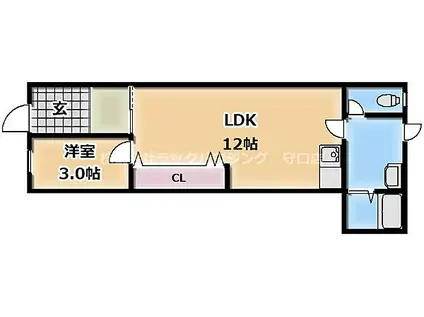 MAISON AZUMA(1LDK/1階)の間取り写真